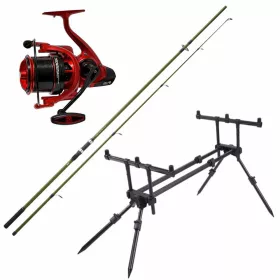   Sert Carp Instinct 3,25m Start Guide Bojlis Bot Carp Expert Uni Method 6000LC Orsóval és Bottartó Állvánnyal