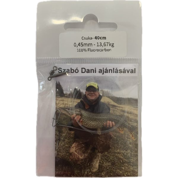 Dani Fluorocarbon Vorfach Hecht 0,45mm 13,670kg 40cm