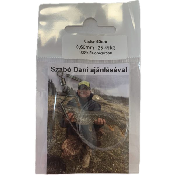 Dani Fluorocarbon-Vorfach Hecht 0,60mm 25,49kg 40cm
