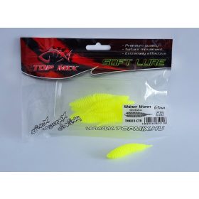   Top Mix Shiner Worm Chartreuse 6,0cm Plastik-Raupenköder 10Stk