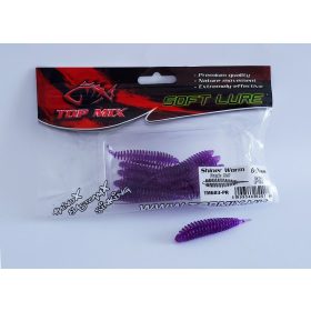   Top Mix Shiner Worm Purple Red 6,0cm Kunststoff Raupenköder 10 Stück