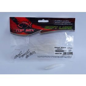   Top Mix Shiner Worm White Pearl 6,0cm Kunststoff-Wurmköder 10Stk