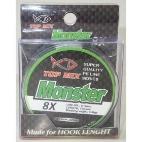 Top Mix X8 Monster 0,14mm 10m Geflochtene Vorfachschnur