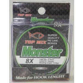 Top Mix X8 Monster 0,16mm 10m Geflochtene Vorfachschnur