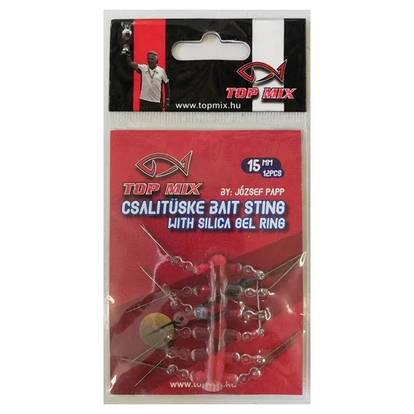 Top Mix 15mm Köderdorn an Silikon-Haarvorfach 12 Stück