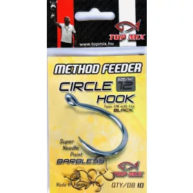   Top Mix Method Feeder Circle 12 geöhrte, widerhakenlose Karpfenhaken 10 Stk.