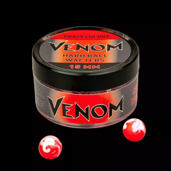 Feedermánia Venom Hard Ball Wafters 15mm Crazy Cherry Futter Boilie