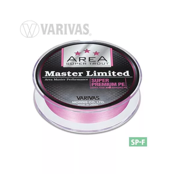 Varivas Trout Area Master Limited PE 75m #0,15 4,5lb Tournament Pink Geflochtene Hauptschnur