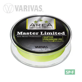   Varivas Trout Area Master Limited PE 75m #0,15 4,5lb Yellow Fluo Geflochtene Hauptschnur