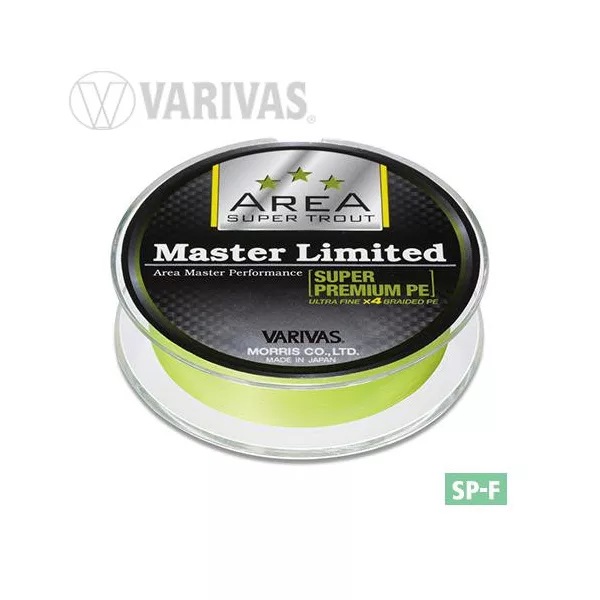 Varivas Trout Area Master Limited PE 75m #0,175 5,5lb Yellow Fluo Geflochtene Hauptschnur