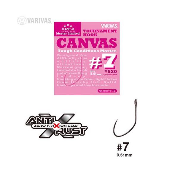 Varivas Super Trout Area Tournament Canvas #7 Tough Condition Master Widerhakenloser Haken 15 Stk.