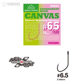   Varivas Super Trout Area Tournament Canvas #6,5 Finesse Spooning Virtuoso Widerhakenloser Haken 15 Stück