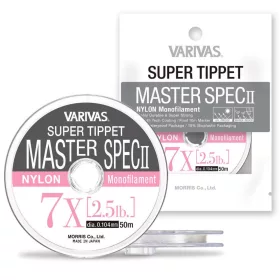   Varivas Super Tippet Master Spec ll Nylon 6,5X 50m 0,117mm 3,3lb Fliegenvorfachschnur