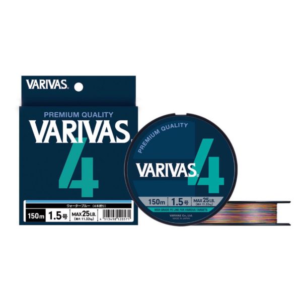Varivas PE 4 Marking Edition 300m #3,0 0,285mm 43lb Vivid 5 Color Geflochtene Hauptschnur