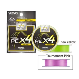   Varivas Super Trout Area PE X4 Neo Yellow #0,15 75m 4lb Geflochtene Hauptschnur
