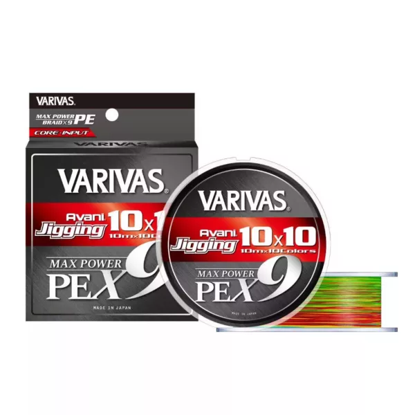 Varivas Avani Jigging 10x10 Max PE X9 200m #1,2 0,185mm 25lb Geflochtene Hauptschnur
