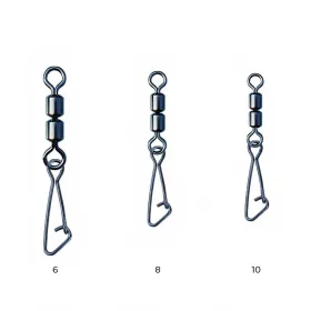   Nytro Connex Doppel Feederwirbel mit Hakenkarabiner 8 Wirbel 8 Stück