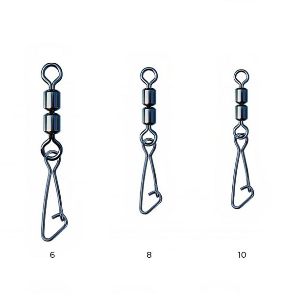 Nytro Connex Doppel Feederwirbel mit Hakenkarabiner 6 Wirbel 8 Stück