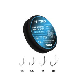   Nytro NTO1 Big Bream 12 0,17mm 50cm Vorgebundener Ösenhaken, mit Widerhaken, mit Quick-Stop 8 Stk.