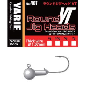 Yarie 407 Round VT Thick Wire 3/0 7,0gr Jig-Kopf 10 Stk.