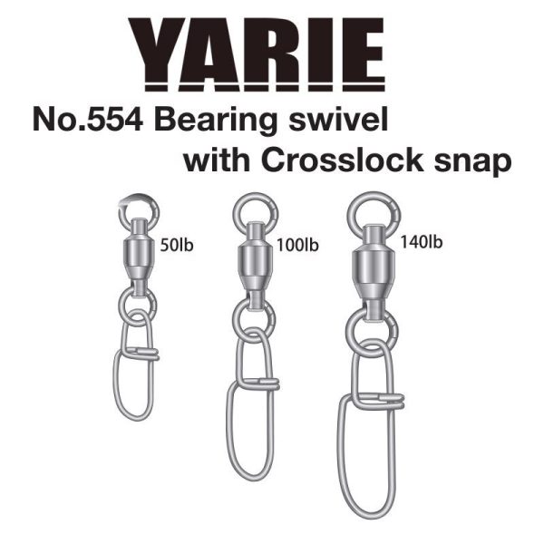 Yarie 554 Crosslock Bearing Swivel 140lb Wirbel 3 Stück