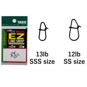 Yarie 555 Micro Ez Line Snap 13lb SSS Karabiner 8 Stück