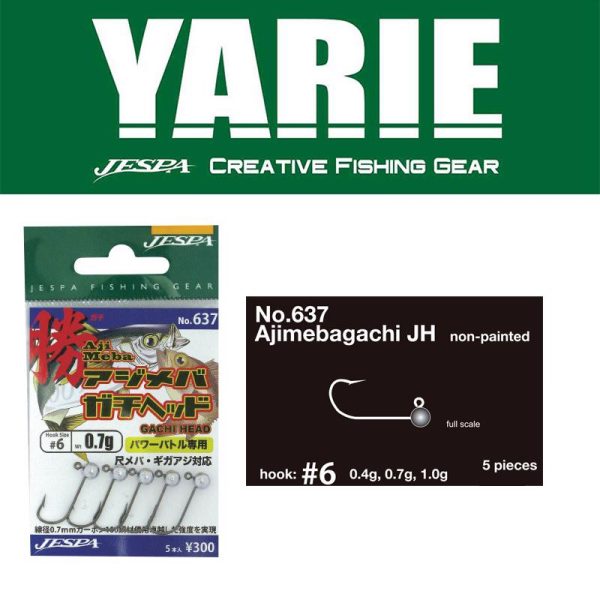 Yarie 637 Ajimeba Gachi 6 0,4gr Jigkopf 5 Stk.