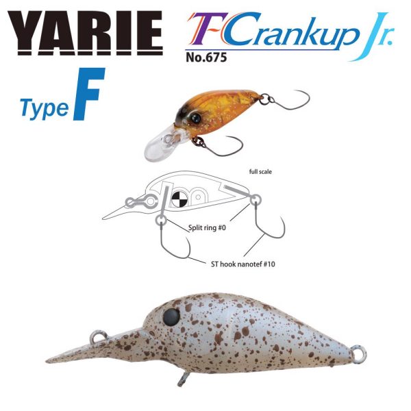 Yarie T-Crankup Jr 675 Type F 2,8cm 1,8gr C22 Tana Color Wobbler