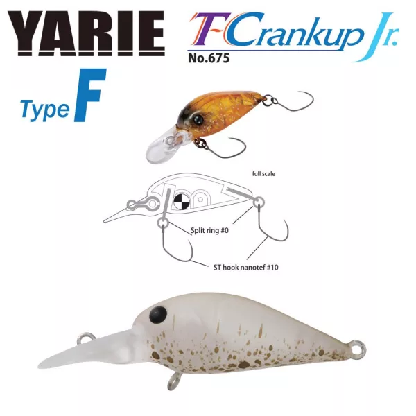 Yarie T-Crankup Jr 675 Type F 2,8cm 1,8gr C3 Akayari Wobbler