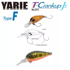   Yarie 675 T-Crankup Jr Type F 2,8cm 1,8gr C33 Kurokin Yamame MG Wobbler