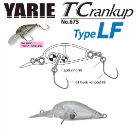 Yarie T-Crankup 675 Type LF 3,5cm 2,6gr C1 Clear Wobbler