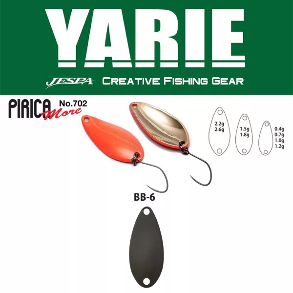 Yarie 702 Pirica More 1,0gr BB6 Dark Olive Löffelblinker