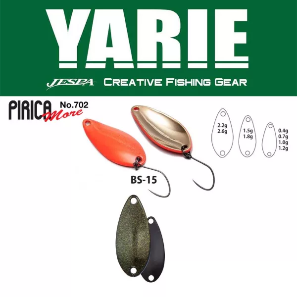 Yarie 702 Pirica More 1,5gr BS-15 Gradation G Black Löffelblinker