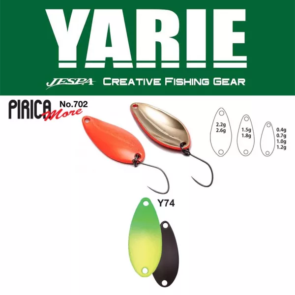 Yarie 702 Pirica More 1,5gr Y74 Green/Lemon Löffelblinker