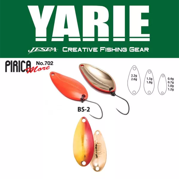 Yarie 702 Pirica More 1,8gr BS-2 Red/Gold Löffelblinker