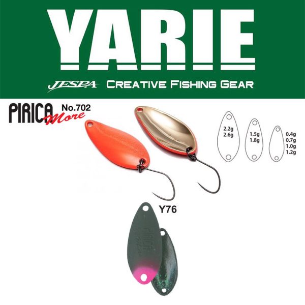 Yarie 702 Pirica More 1,8gr Y76 Olive/Pink Tail Löffelblinker