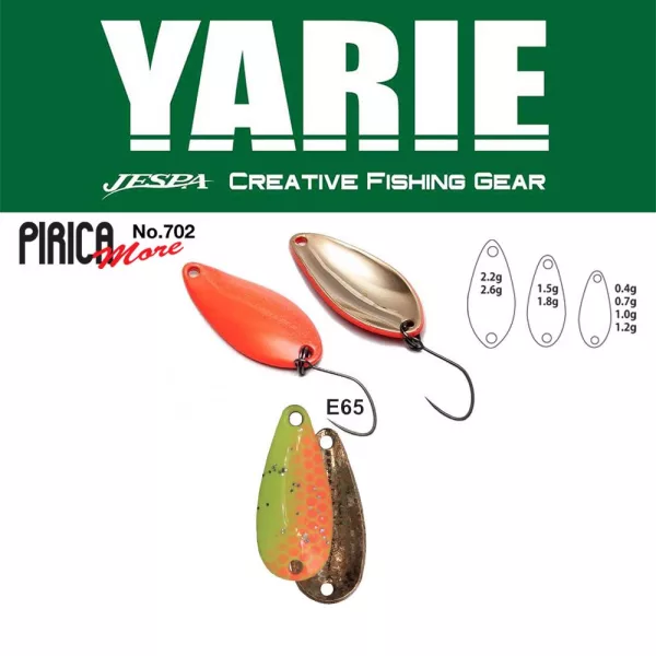 Yarie 702 Pirica More 2,2gr E65 Second Lemon Taumellöffelblinker