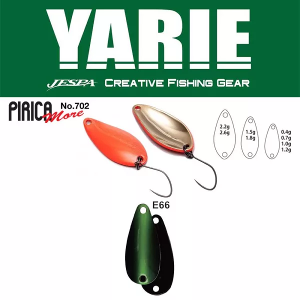 Yarie 702 Pirica More 2,2gr E66 Fits Green Taumellöffelblinker