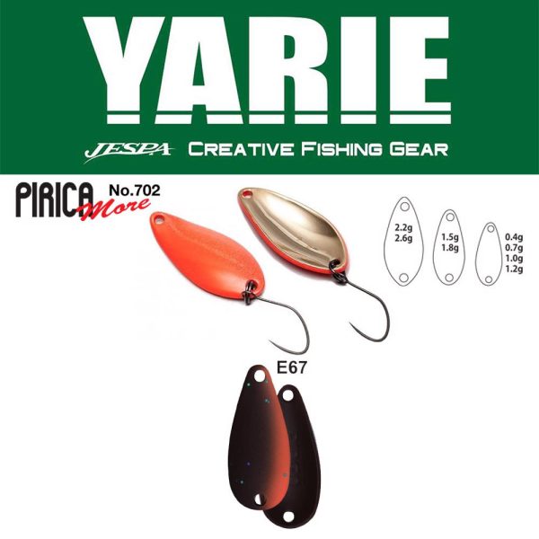 Yarie 702 Pirica More 2,2gr E67 Winner Brown Löffelblinker