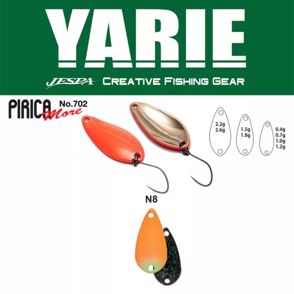Yarie 702 Pirica More 2,2gr N8 AG Carrot/Black Kanallöffel