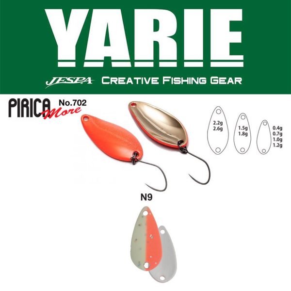 Yarie 702 Pirica More 2,2gr N9 Two By Glow Löffelblinker