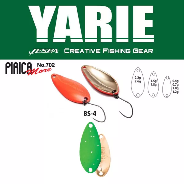 Yarie 702 Pirica More 2,6gr BS-4 Lime Glitter Löffelblinker