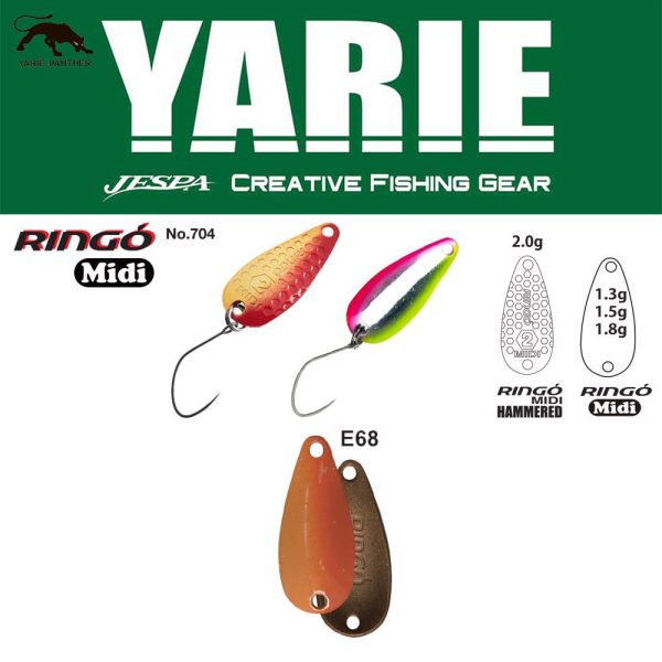 Yarie 704 Ringo Midi 1,8gr E68 Caramel Gold Löffelblinker