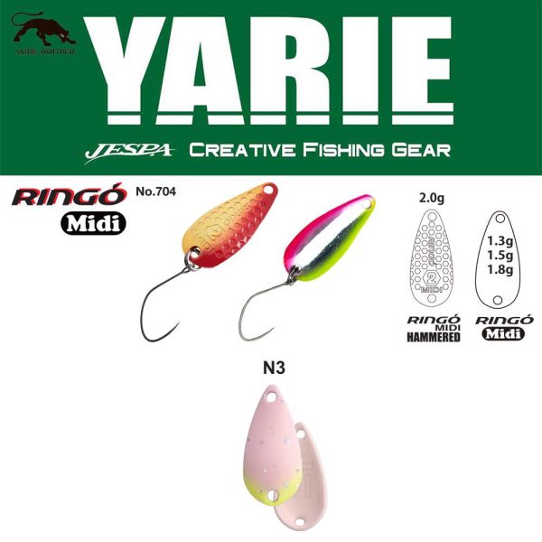 Yarie 704 Ringo Midi 1,8gr N3 Light Pink Glow Löffelspinner