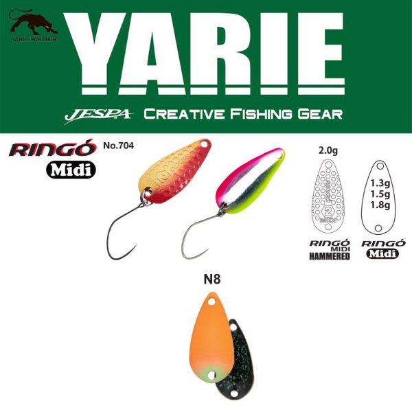 Yarie 704 Ringo Midi 1,8gr N8 AG Carrot/Black Taumellöffel