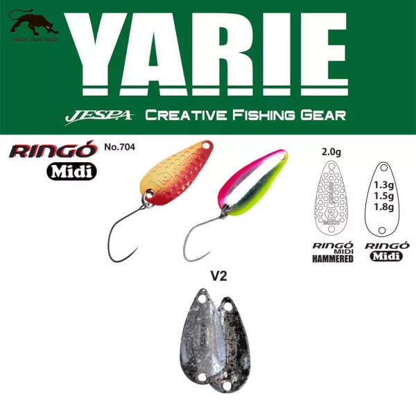 Yarie 704 Ringo Midi 1,8gr V2 Naive Silver Spoon Blinker