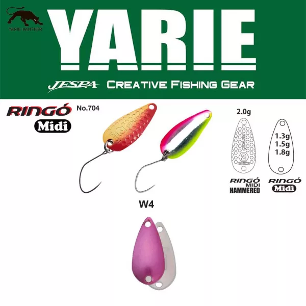 Yarie 704 Ringo Midi 1,8gr W4 Norinori Pink Löffelspinner