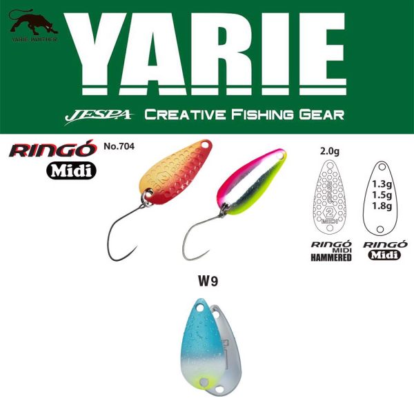 Yarie 704 Ringo Midi 1,8gr W9 Blues Löffel-Wobbler