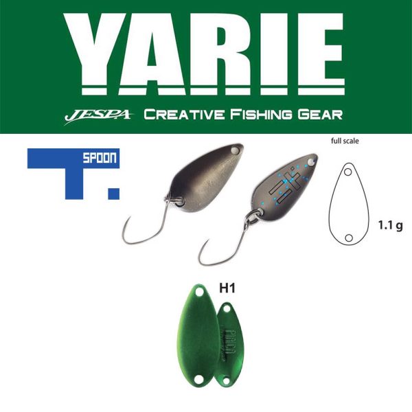 Yarie 706 T-Spoon 1,1gr H1 Green Metallic Löffelblinker