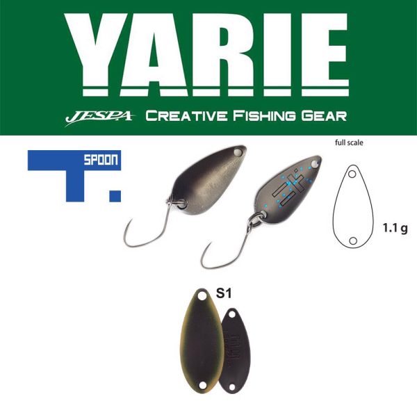 Yarie 706 T-Spoon 1,1gr S1 Dunkelbraun Löffelblinker